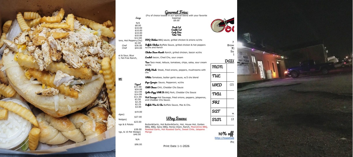Georgio's Subs & Pizzas Menu